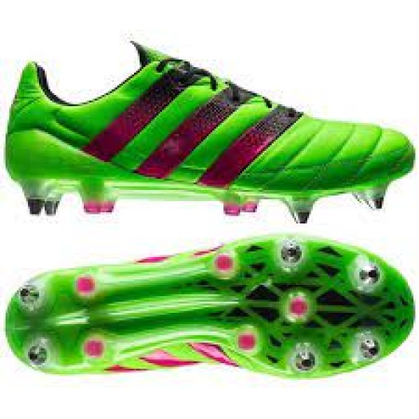 AQ5387 Adidas Men Ace 16.1 Sg Leather Green/pink