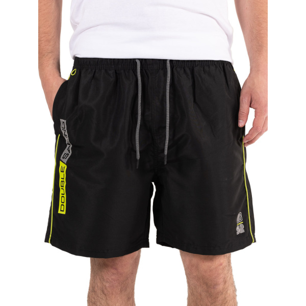 MTS-149A Double Shorts (Mεγάλα μεγέθη) Μαύρο