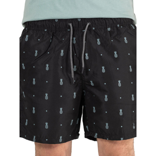 MTS-134A Double All Over Print Shorts (Μεγάλα μεγέθη) Black