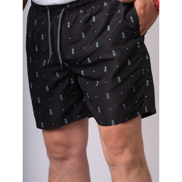 MTS-134A Double All Over Print Shorts (Μεγάλα μεγέθη) Black