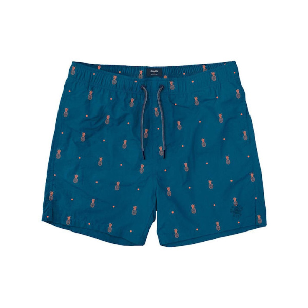 MTS-134A Double All Over Print Shorts (Μεγάλα μεγέθη) Teal