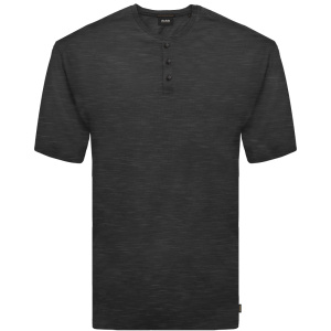 TS-2020 Double T-Shirts Flama Henley Black