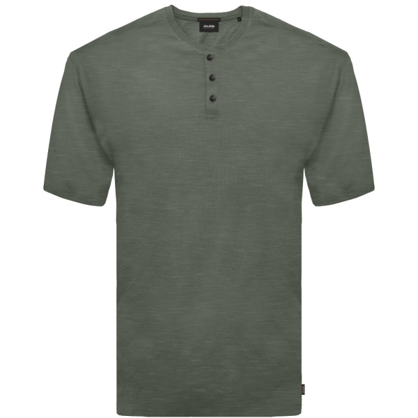 TS-2020 Double T-Shirts Flama Henley Κhaki