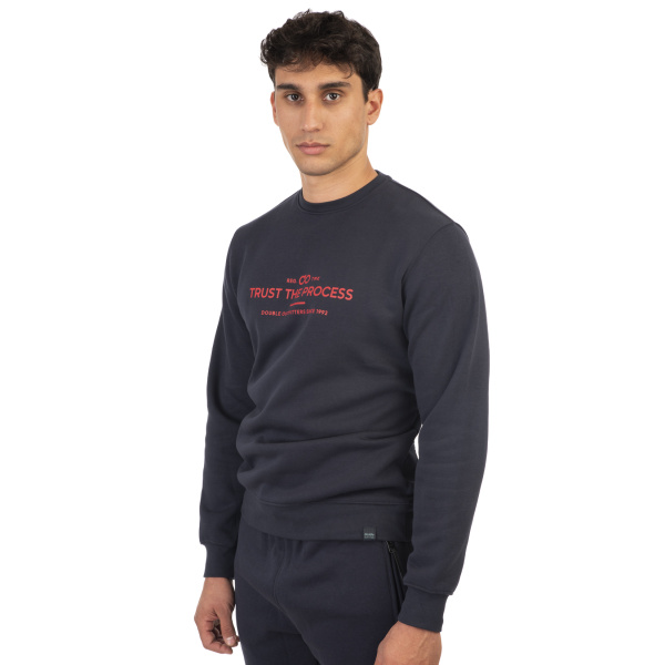 MTOP-1009A Double Φούτερ Brushed Fleece (Μεγάλα Μεγέθη) Navy