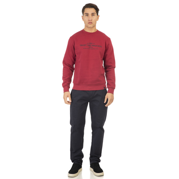 MTOP-1009 Double Φούτερ Brushed Fleece Deep Red