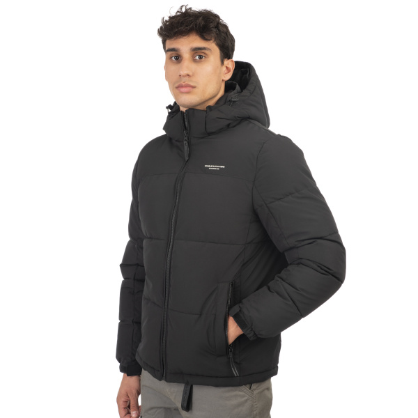 MJK-2006A Double Jackets Mid Length Padded (Μεγάλα Μεγέθη) Black 50