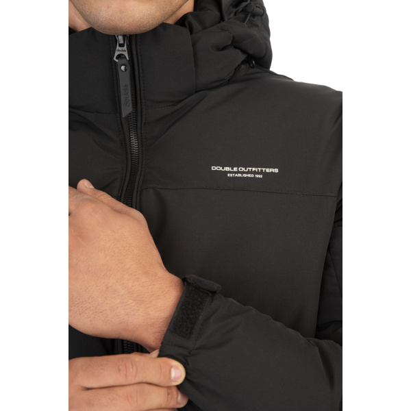 MJK-2006A Double Jackets Mid Length Padded (Μεγάλα Μεγέθη) Black 50